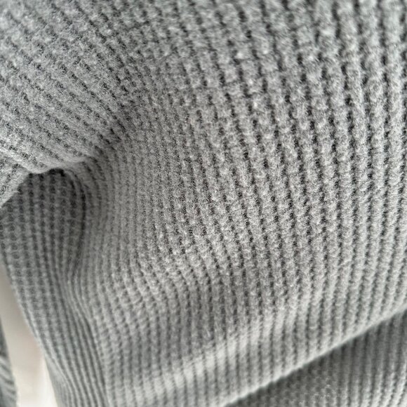 Bobeau Womens Gray Half-Zip Waffle Knit Pullover Top Size L - Picture 9 of 9